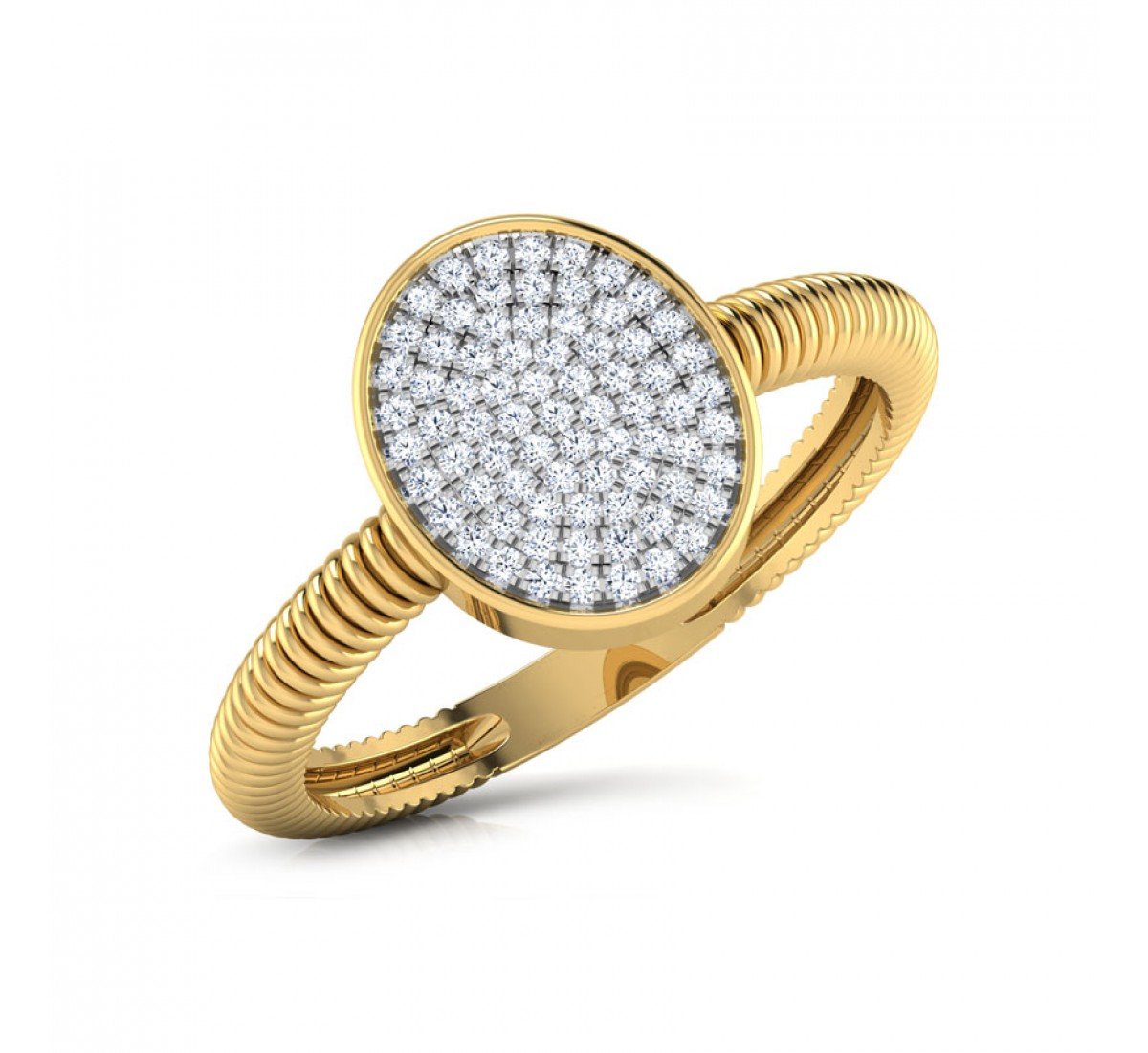 Radiant Texture Diamond Ring