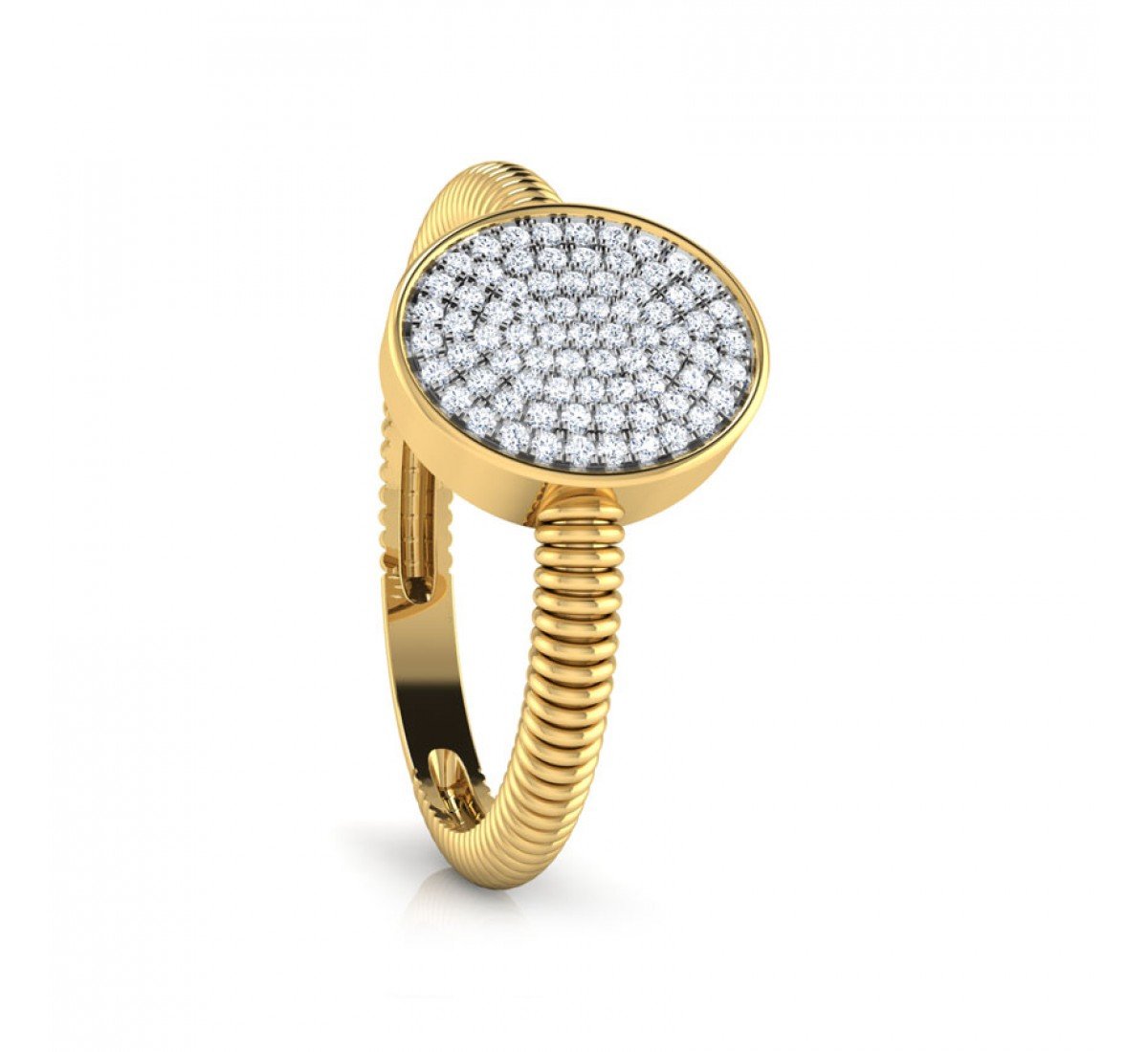 Radiant Texture Diamond Ring