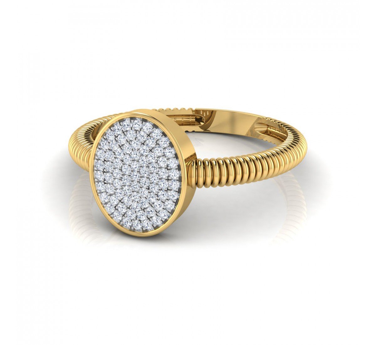 Radiant Texture Diamond Ring