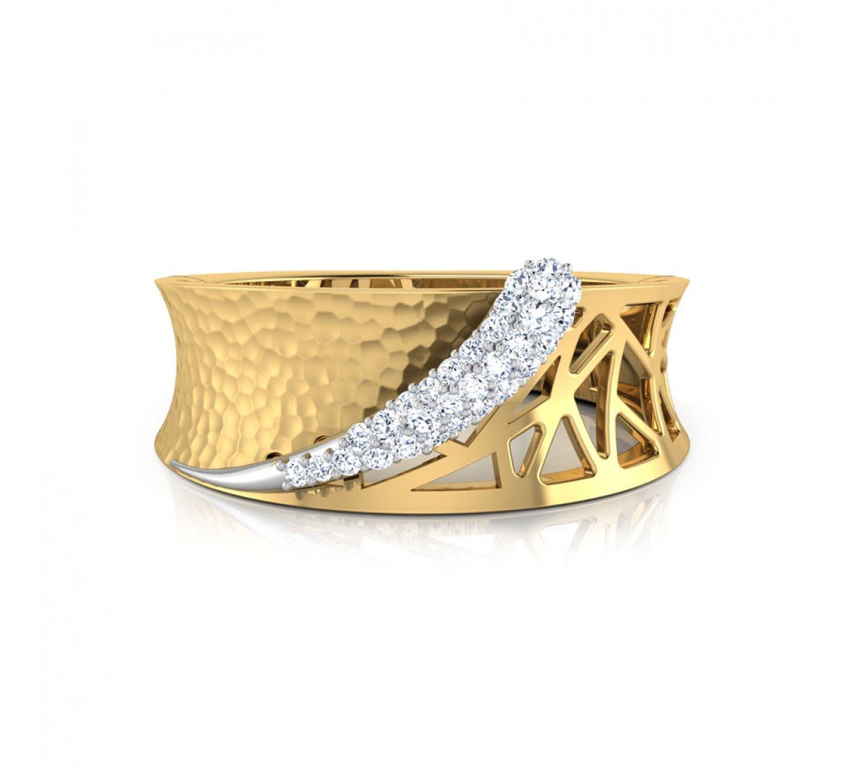 Spiral Gleam Spark Diamond Ring