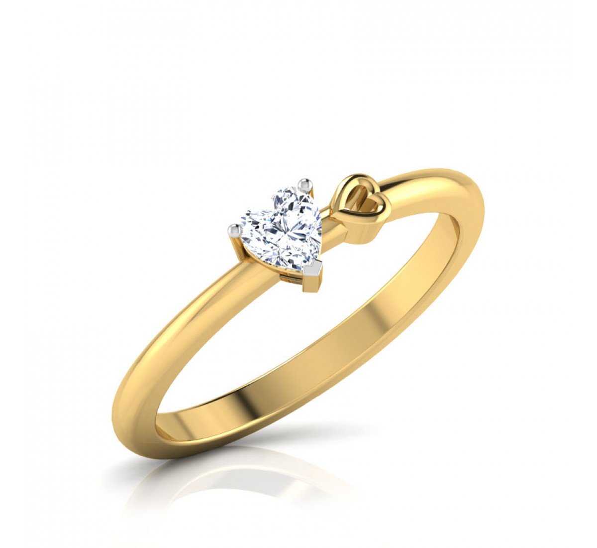 Corazon Solitaire Diamond Ring