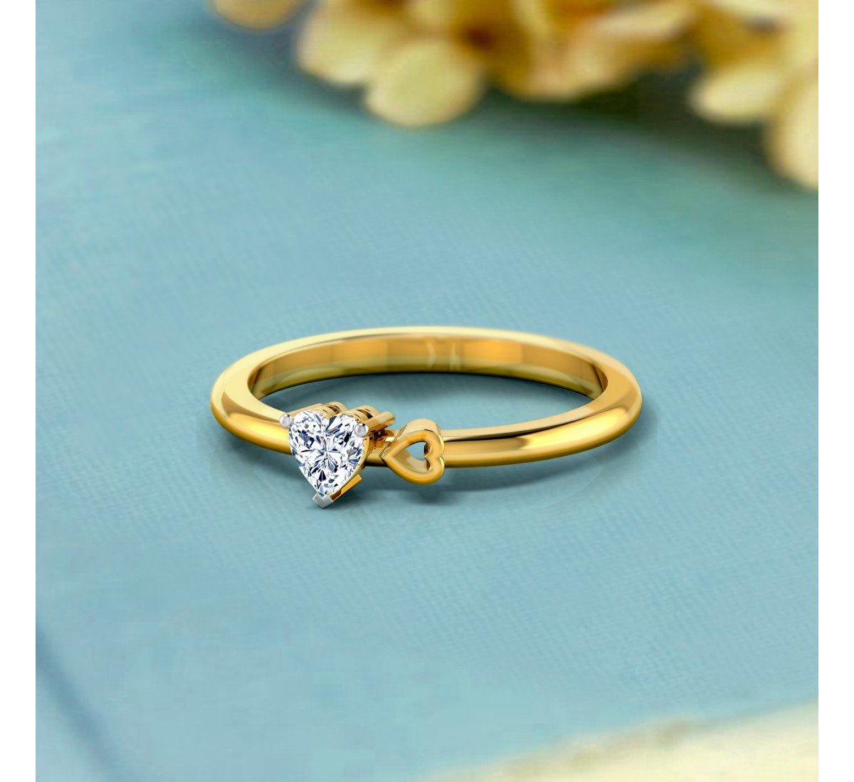 Corazon Solitaire Diamond Ring