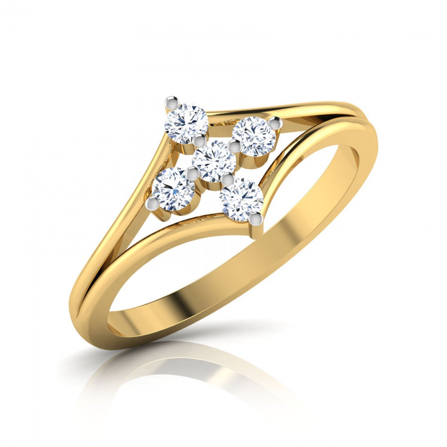 14K Real Solid Gold Polished Band Simple Ring For Women