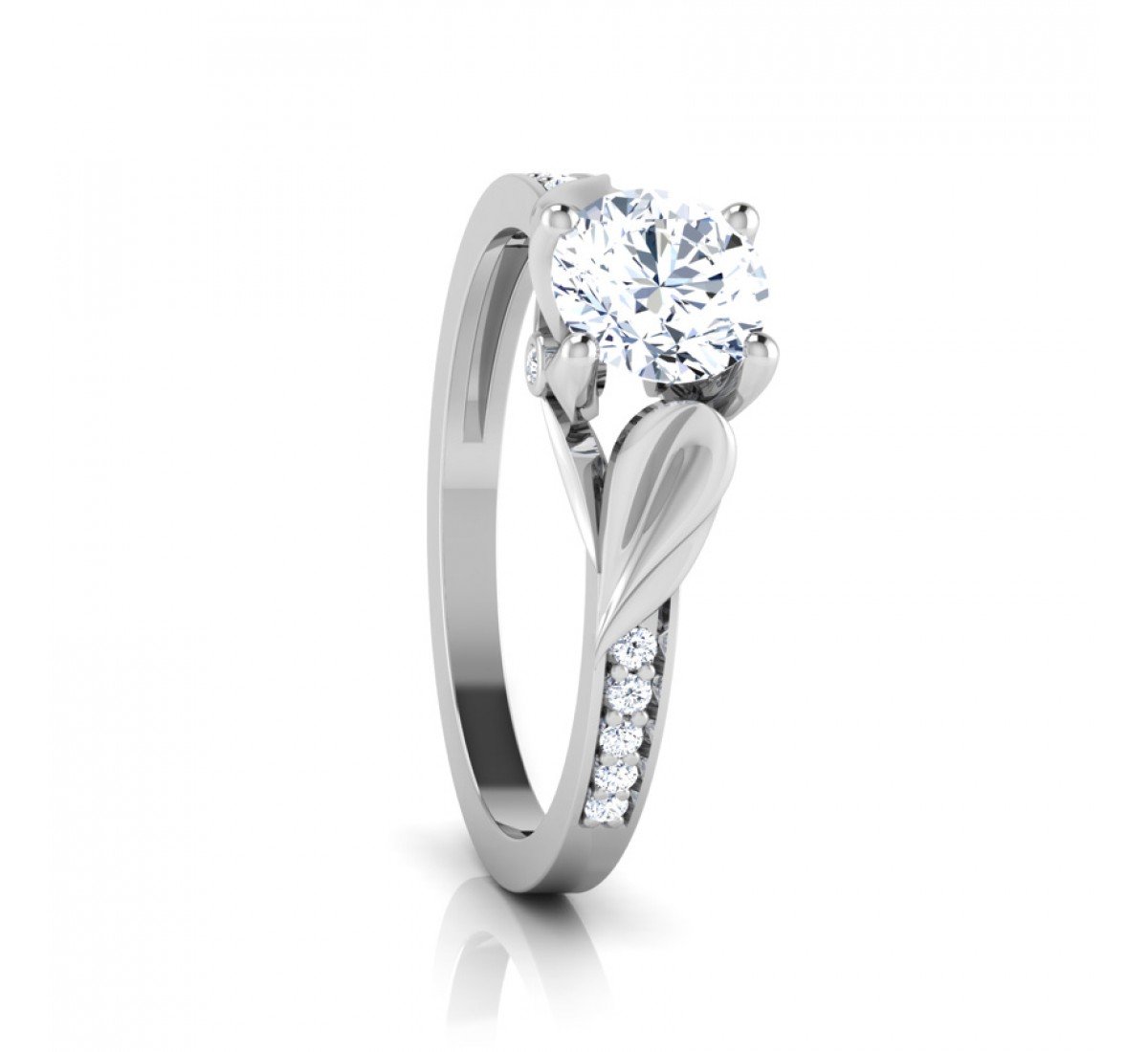 Apogeeon Spiral Solitaire Diamond Ring