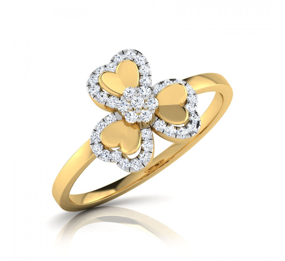 Triad Blossom Elegance Diamond Ring