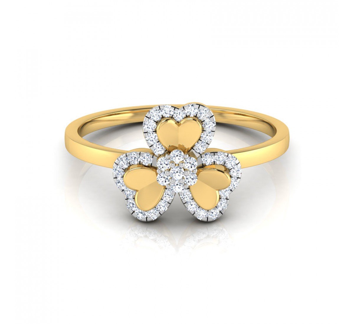 Triad Blossom Elegance Diamond Ring