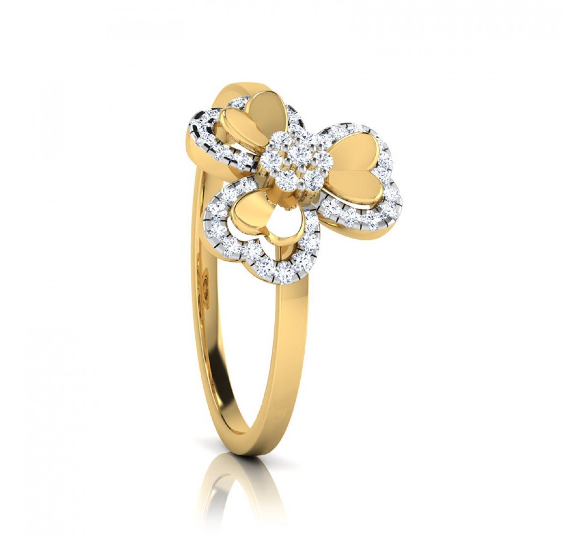 Triad Blossom Elegance Diamond Ring