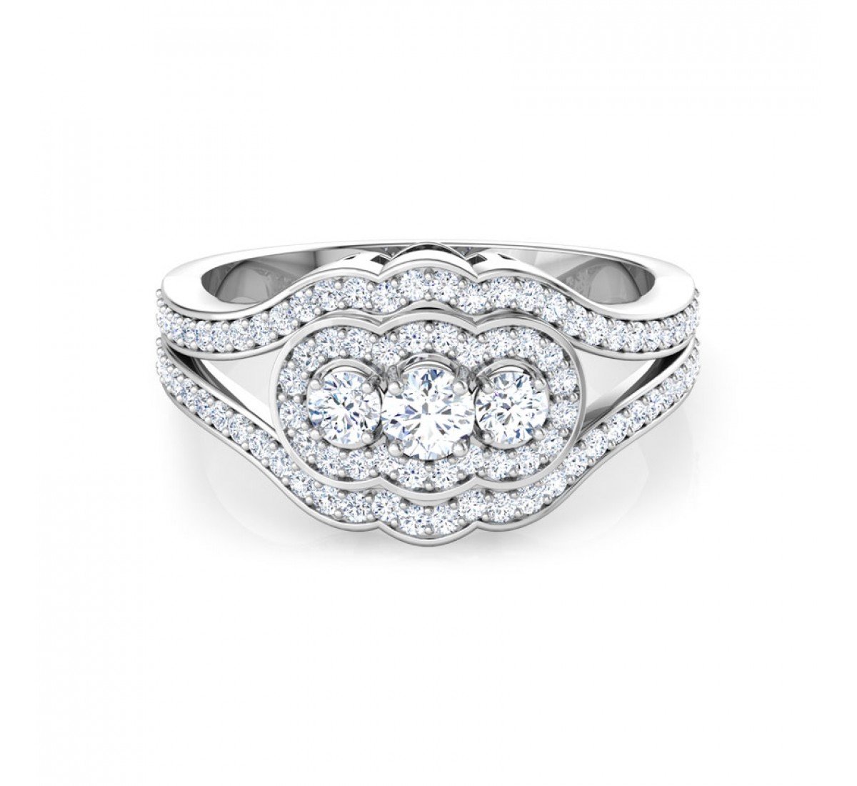 Graca Arching Solitaire Diamond Ring