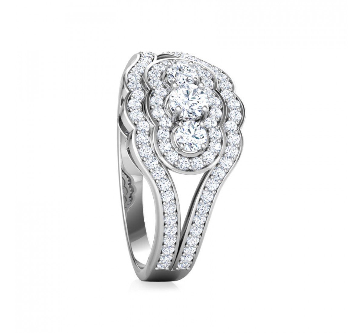 Graca Arching Solitaire Diamond Ring