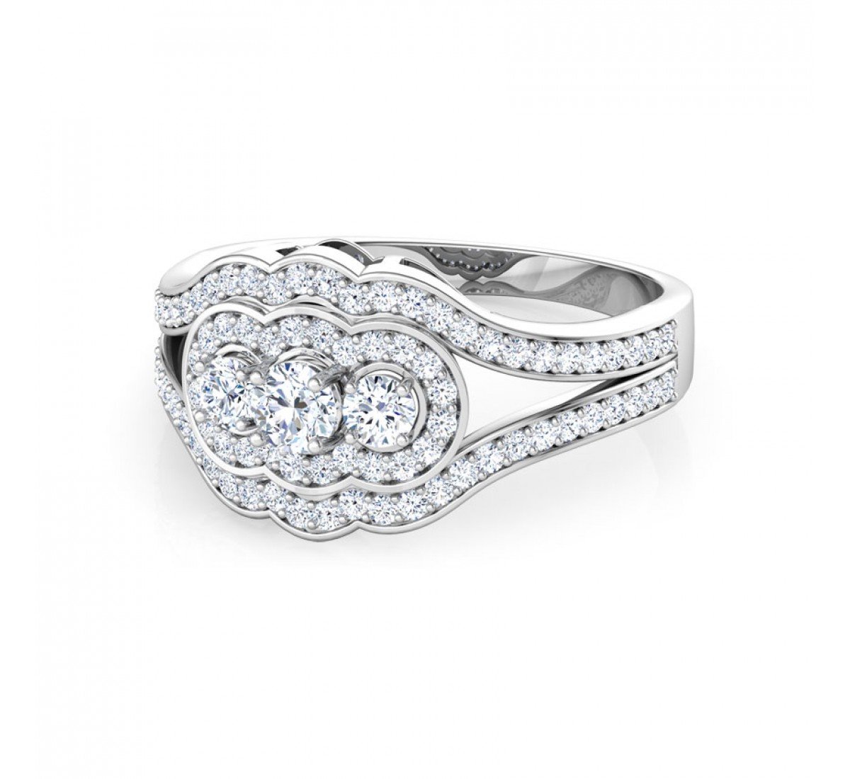 Graca Arching Solitaire Diamond Ring