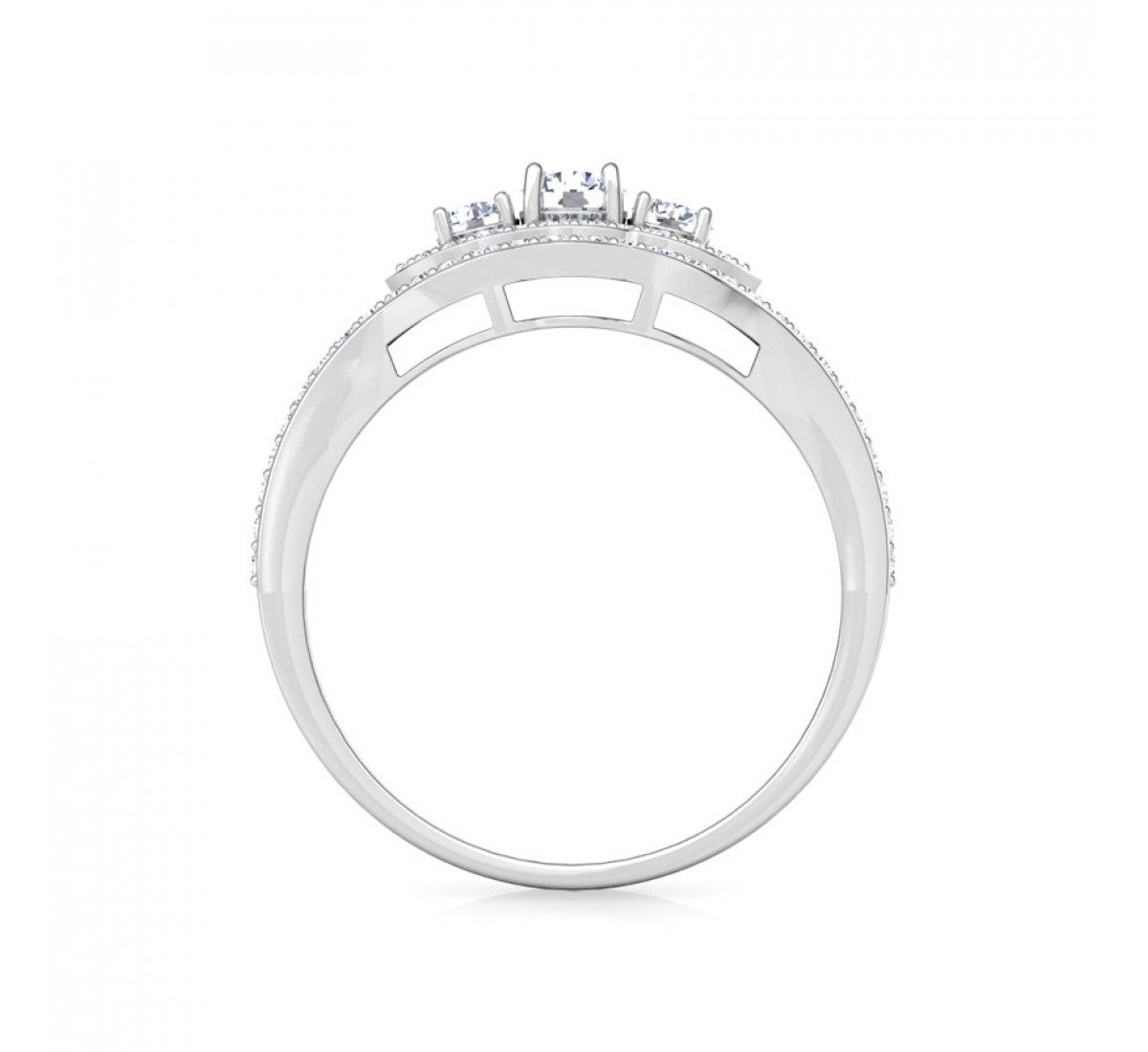 Graca Arching Solitaire Diamond Ring