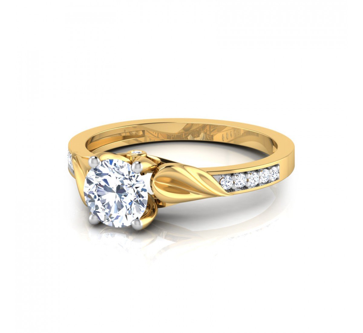 Sleek Avria Solitaire Diamond Ring