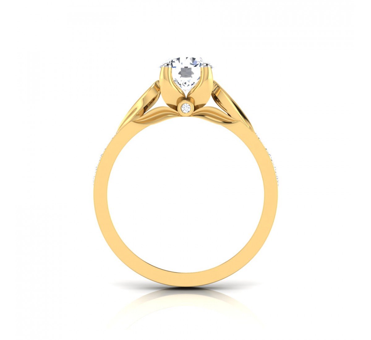 Sleek Avria Solitaire Diamond Ring