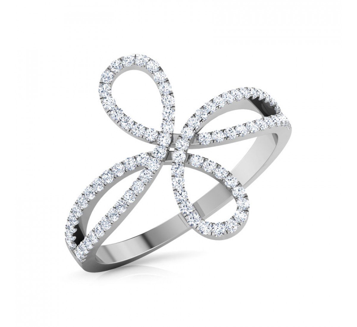 Ornate Aviate Infinity Diamond Ring