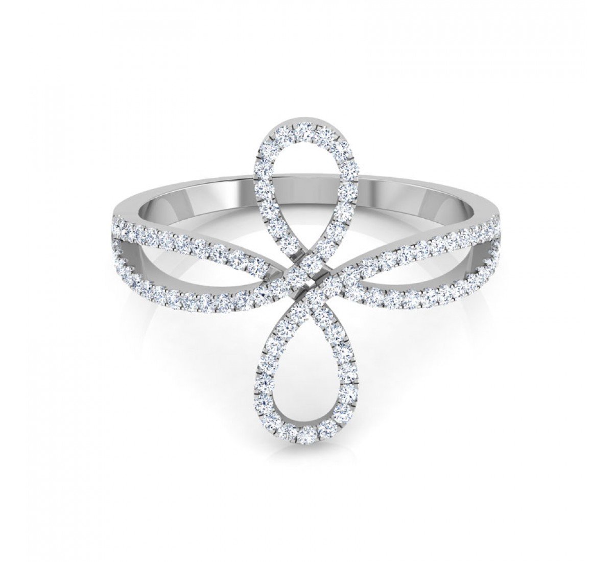 Ornate Aviate Infinity Diamond Ring