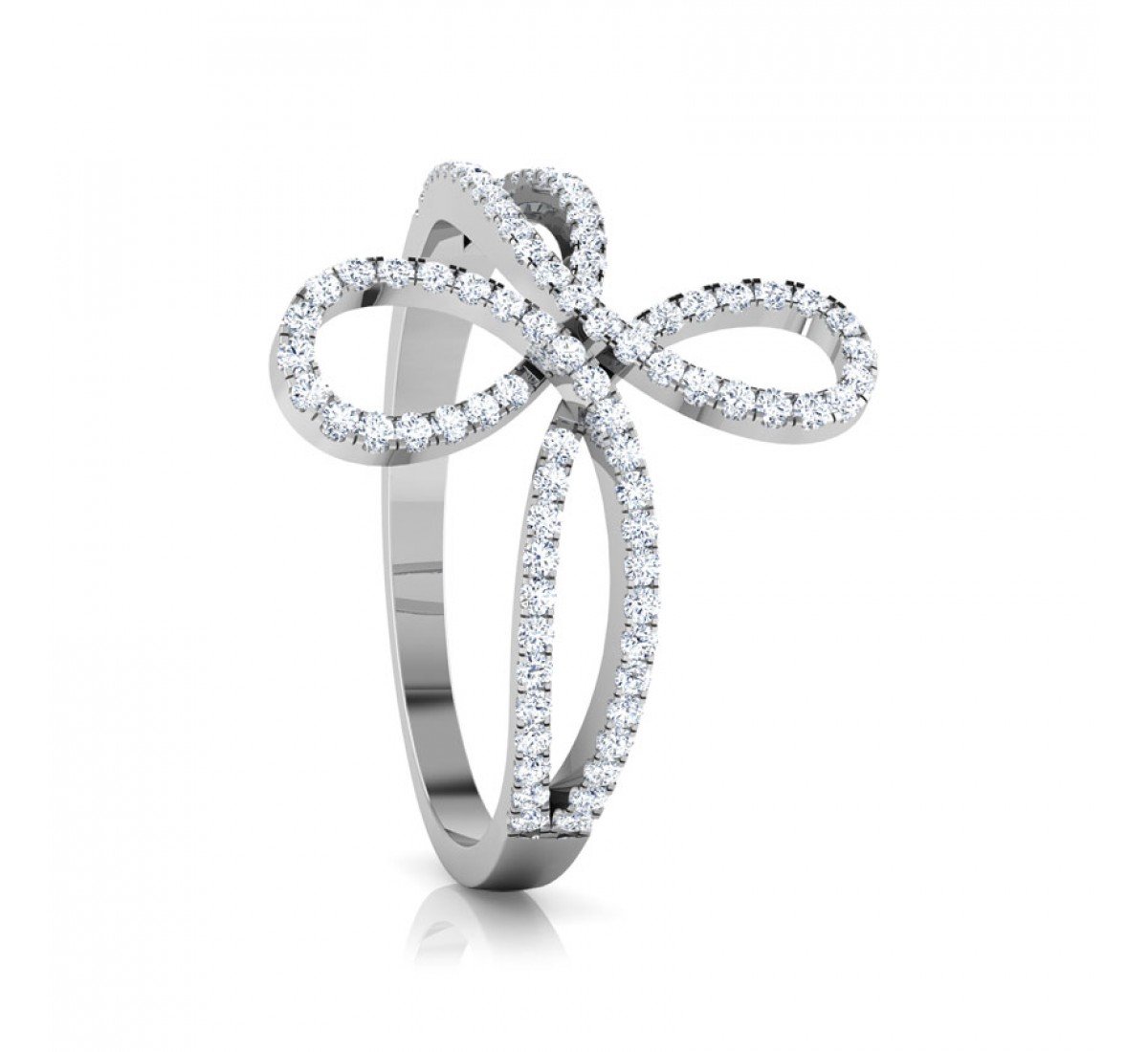 Ornate Aviate Infinity Diamond Ring