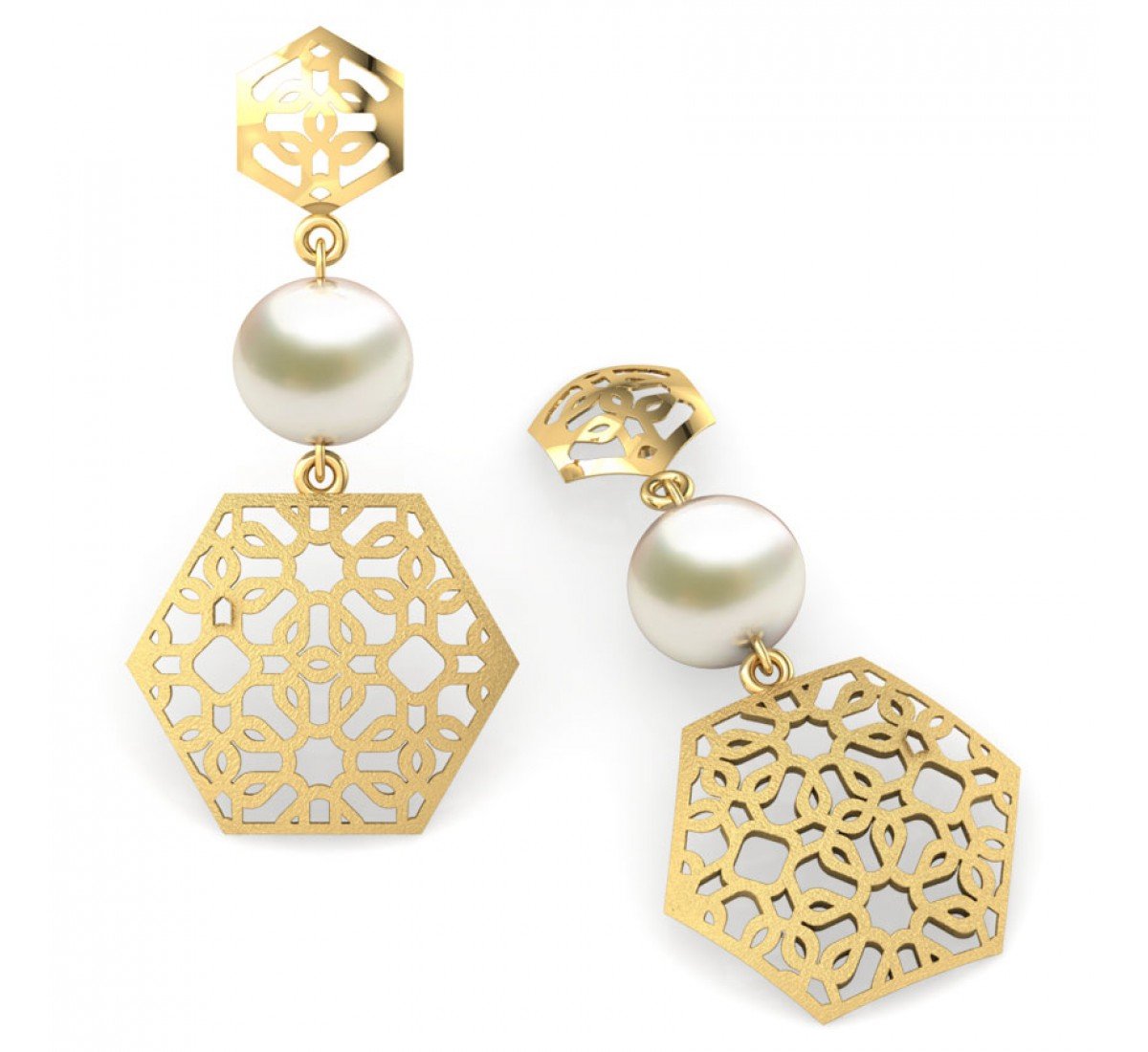 Vortexia Twain Gold Earrings