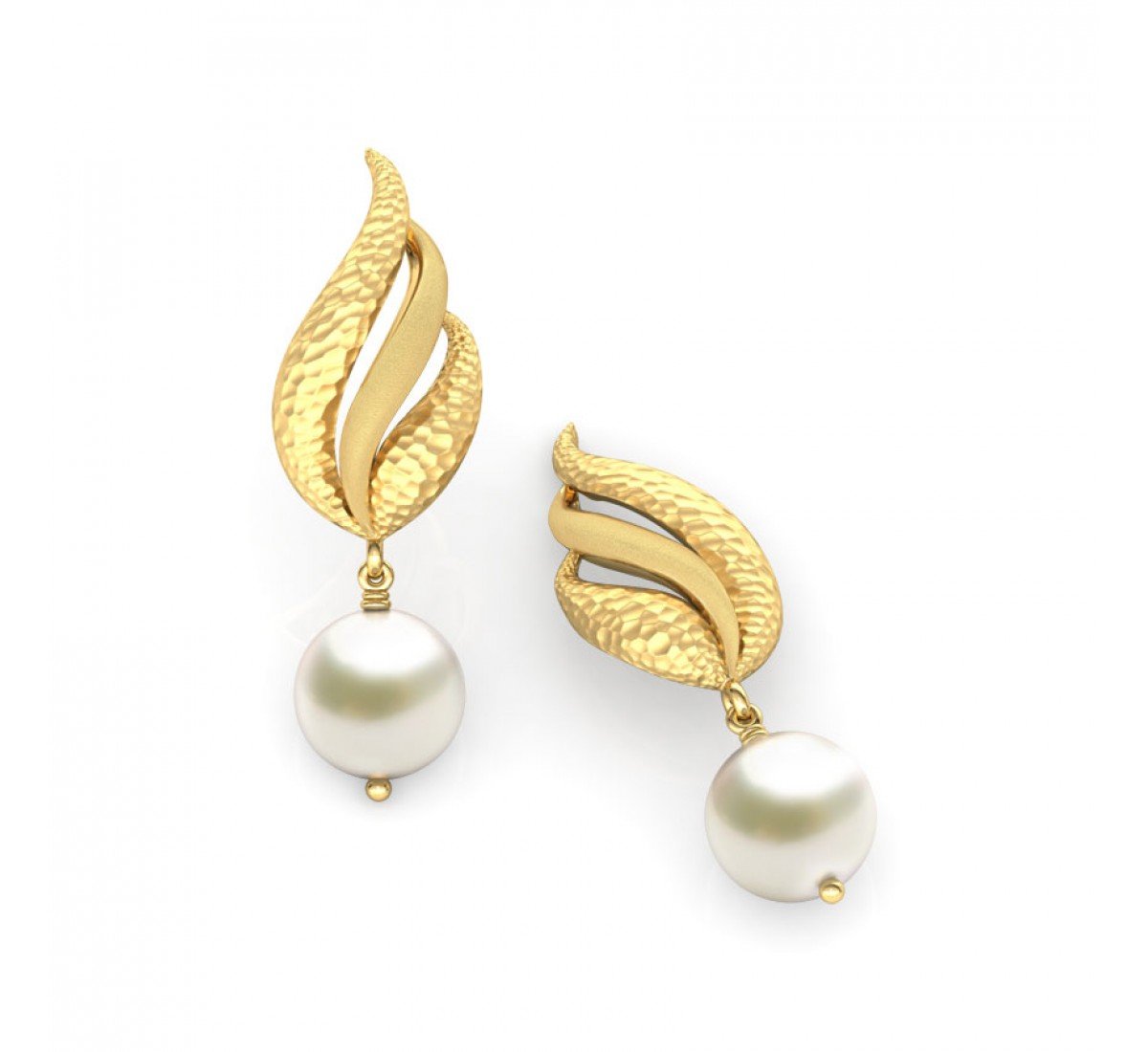 Resonance Wave Gold Earrings