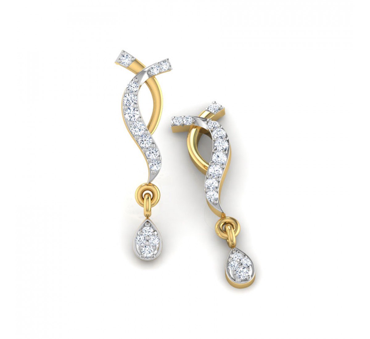 Elysia Peach Diamond Earrings