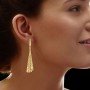 Lupine Ruffle Gold Earrings