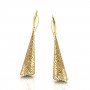 Lupine Ruffle Gold Earrings