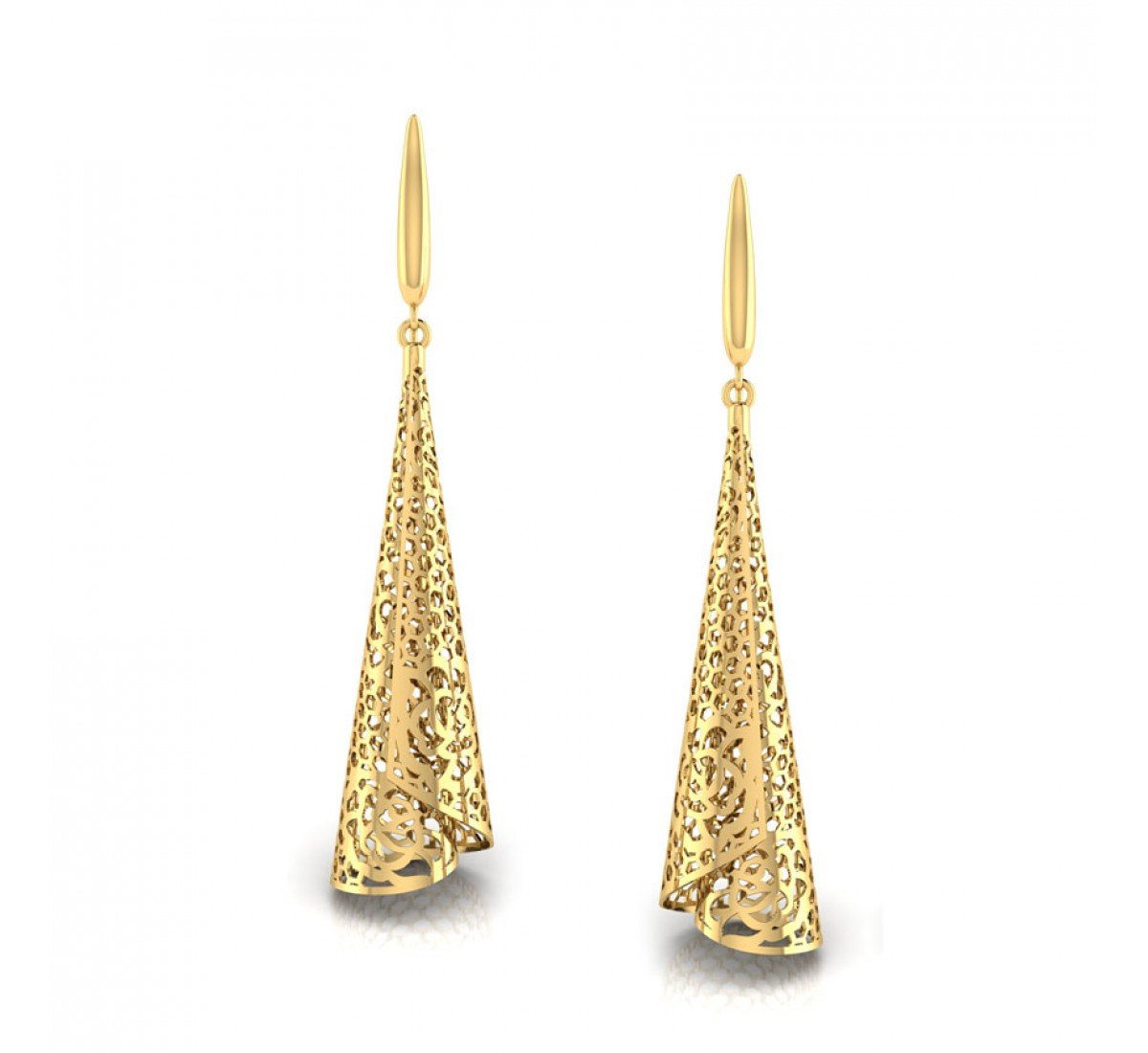 Lupine Ruffle Gold Earrings