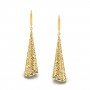 Lupine Ruffle Gold Earrings