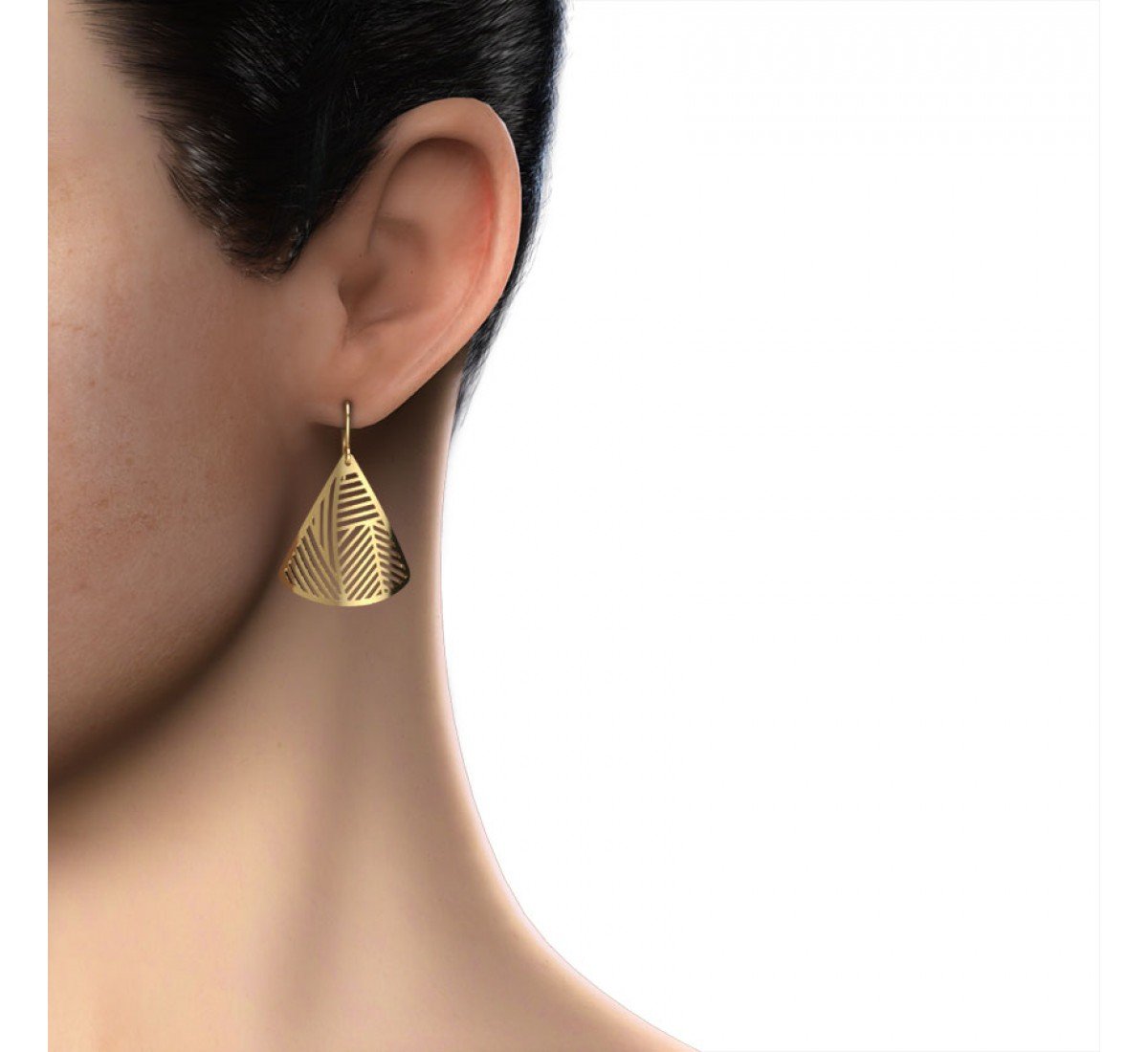 Prism Arrowhead Gold Earrings