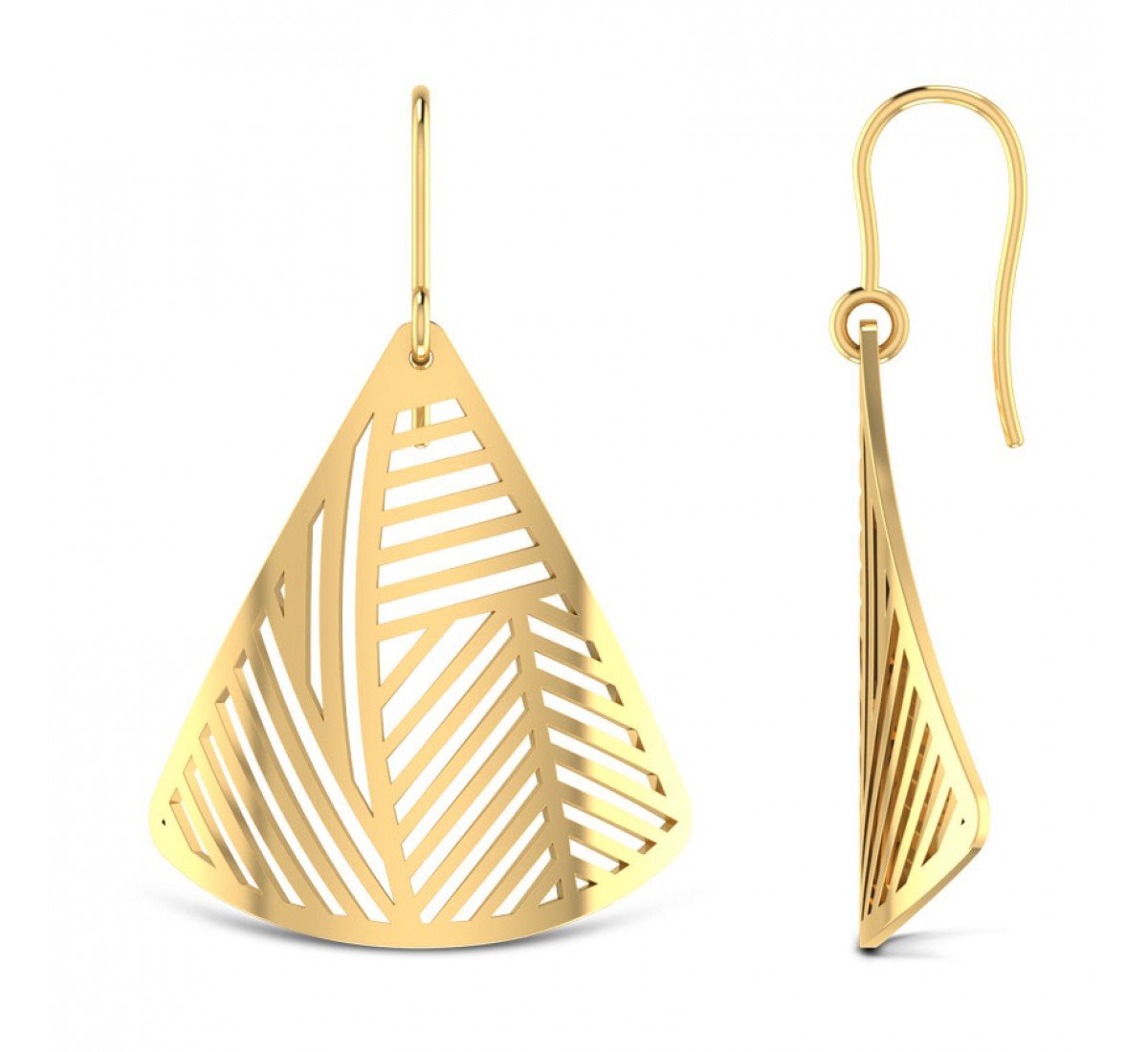 Prism Arrowhead Gold Earrings