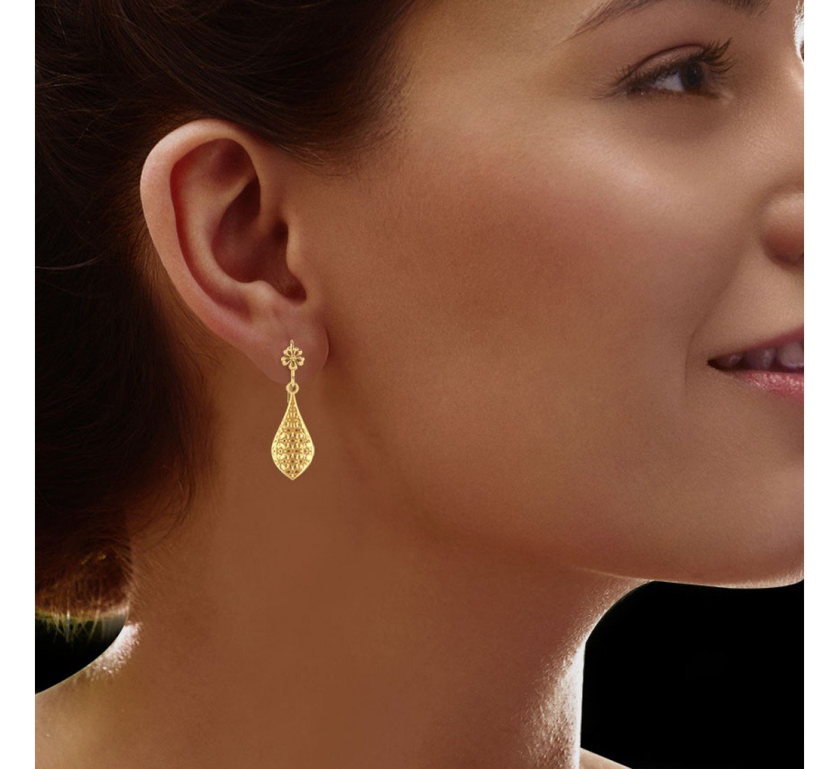 Glory Bejewelled Gold Earrings