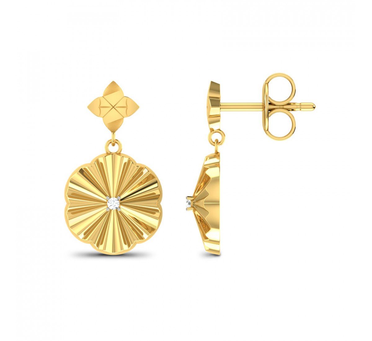 Pristine Griva Gold Earrings