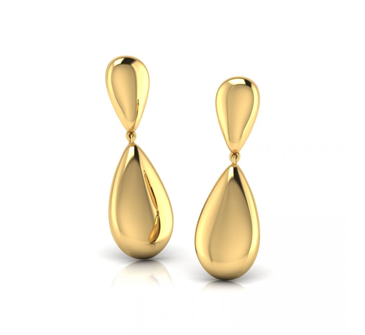 Dangling Gauhar Gold Earrings