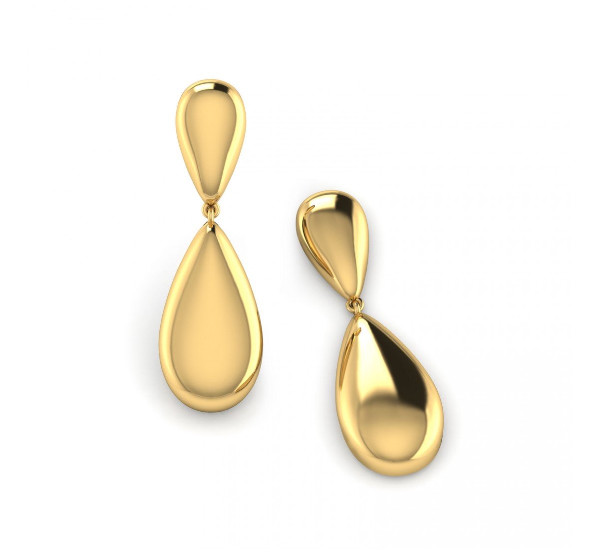 Dangling Gauhar Gold Earrings