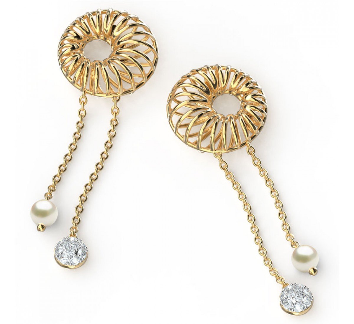 Lavinia Crescent Diamond Earrings