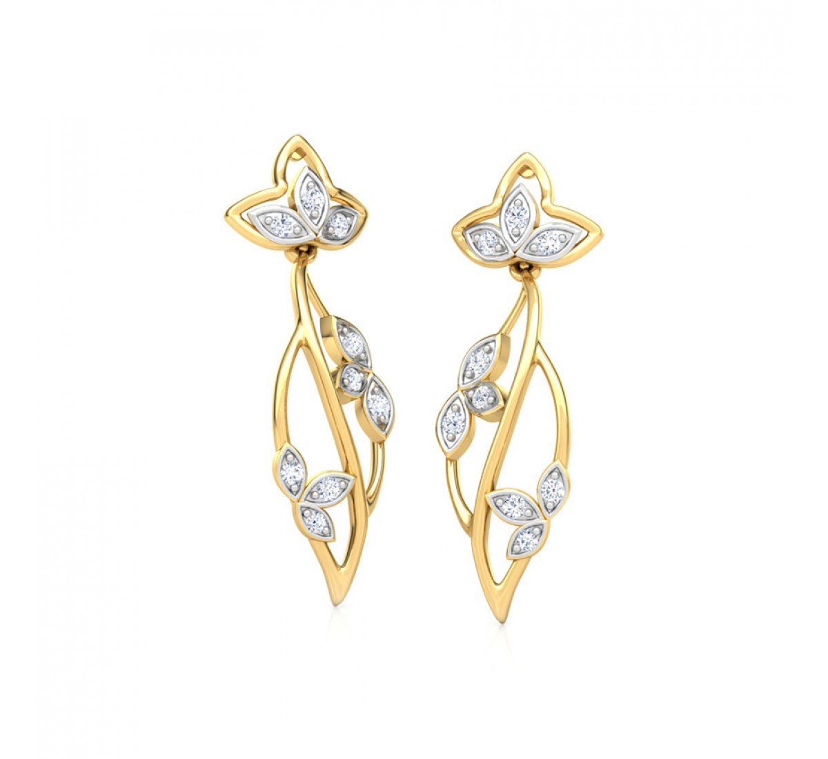 Hana Spiral Zig Diamond Earrings