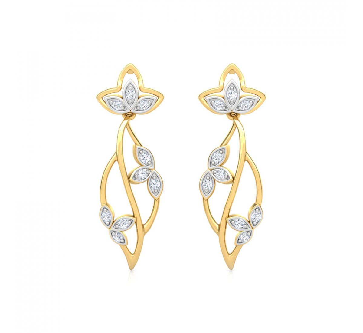 Hana Spiral Zig Diamond Earrings