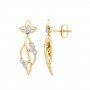 Hana Spiral Zig Diamond Earrings