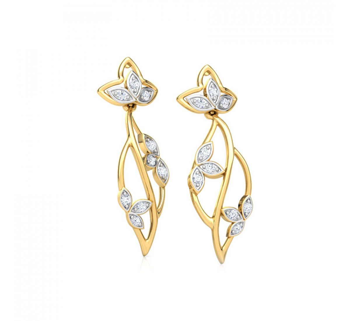 Hana Spiral Zig Diamond Earrings