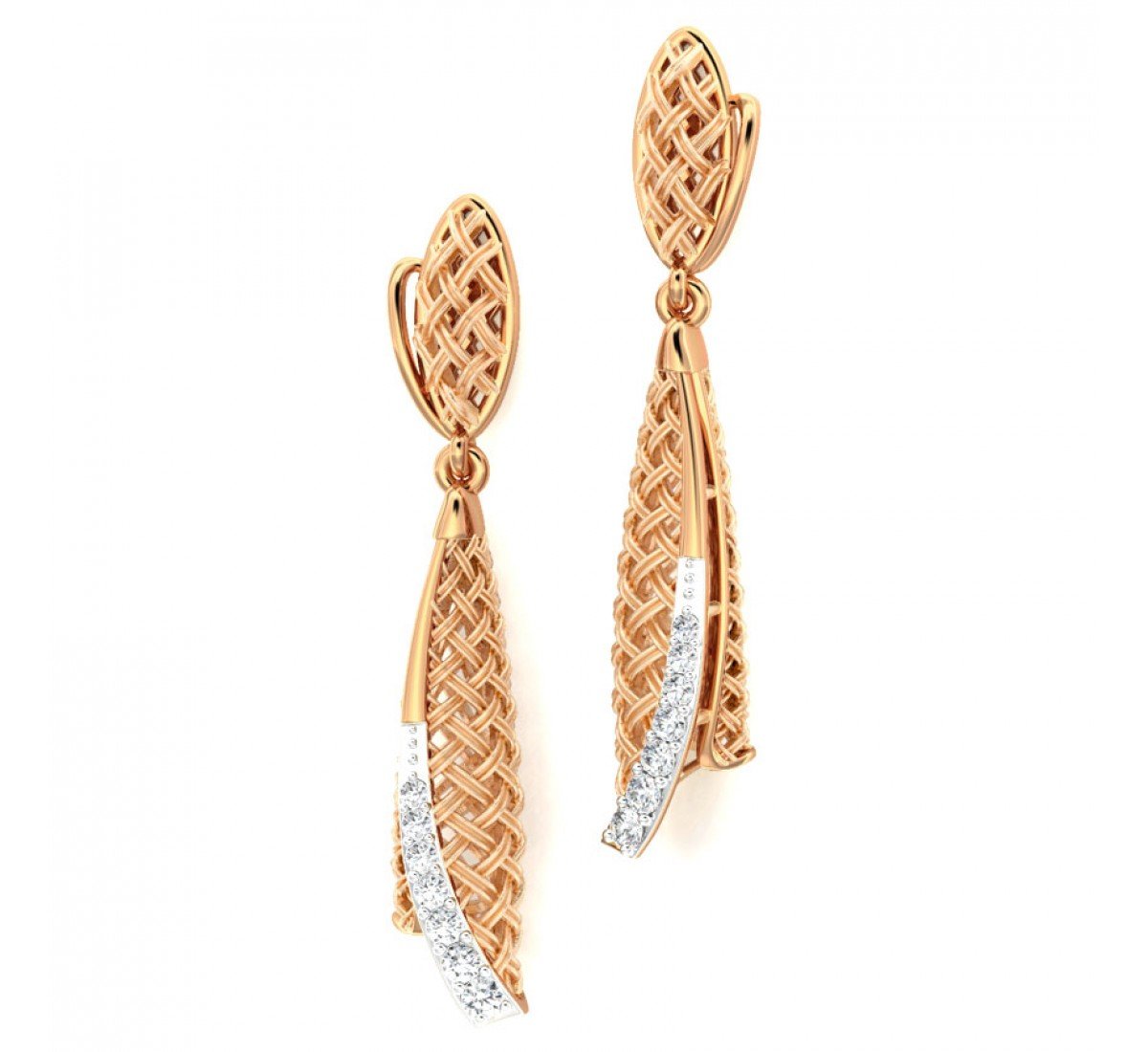 Elina Ziggurat Diamond Earrings