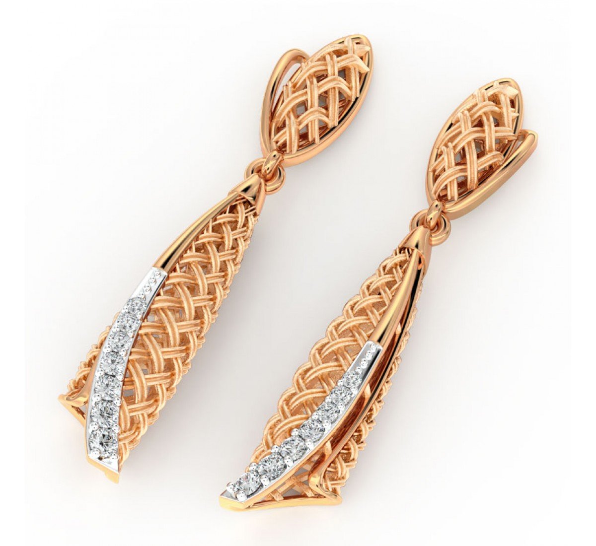 Elina Ziggurat Diamond Earrings