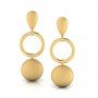 Petal Dahlia Gold Earrings