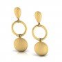 Petal Dahlia Gold Earrings