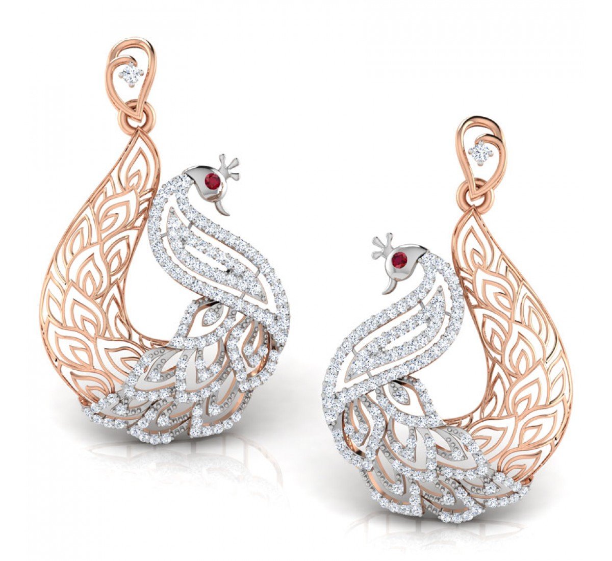 Entangled Spiral Diamond Earrings