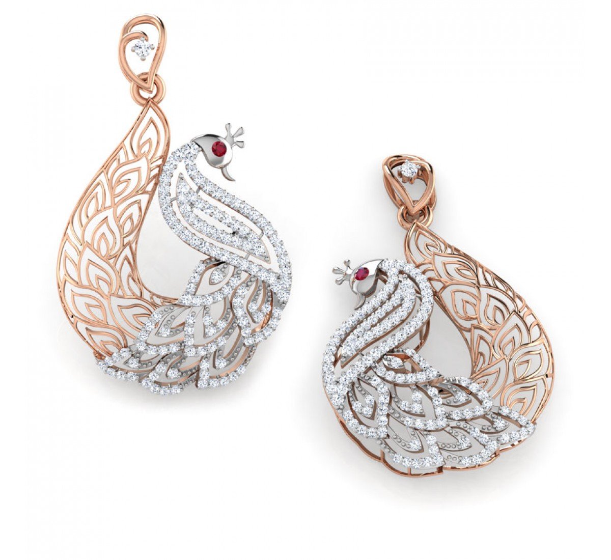 Entangled Spiral Diamond Earrings