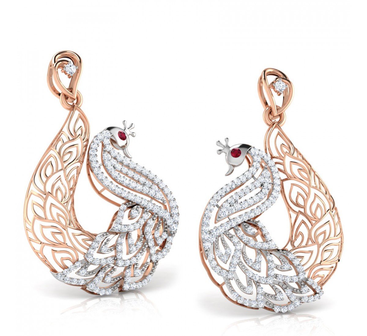 Entangled Spiral Diamond Earrings