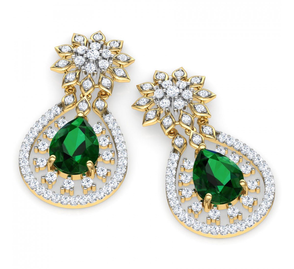 Cabriole Sparkle Diamond Earrings