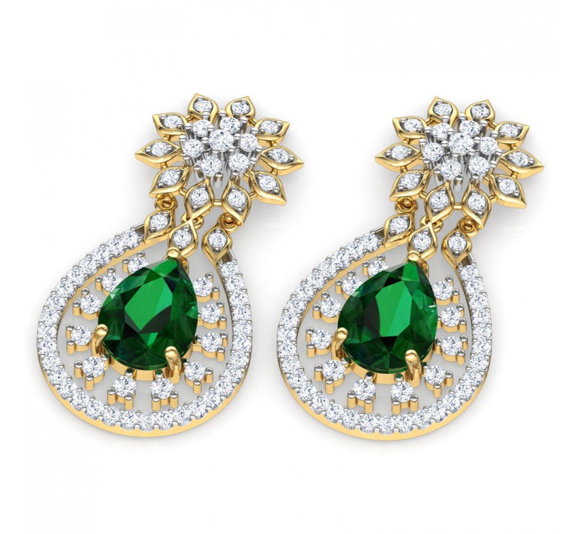 Cabriole Sparkle Diamond Earrings