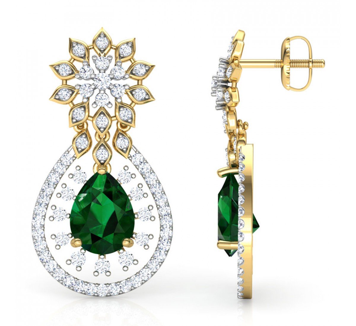 Cabriole Sparkle Diamond Earrings