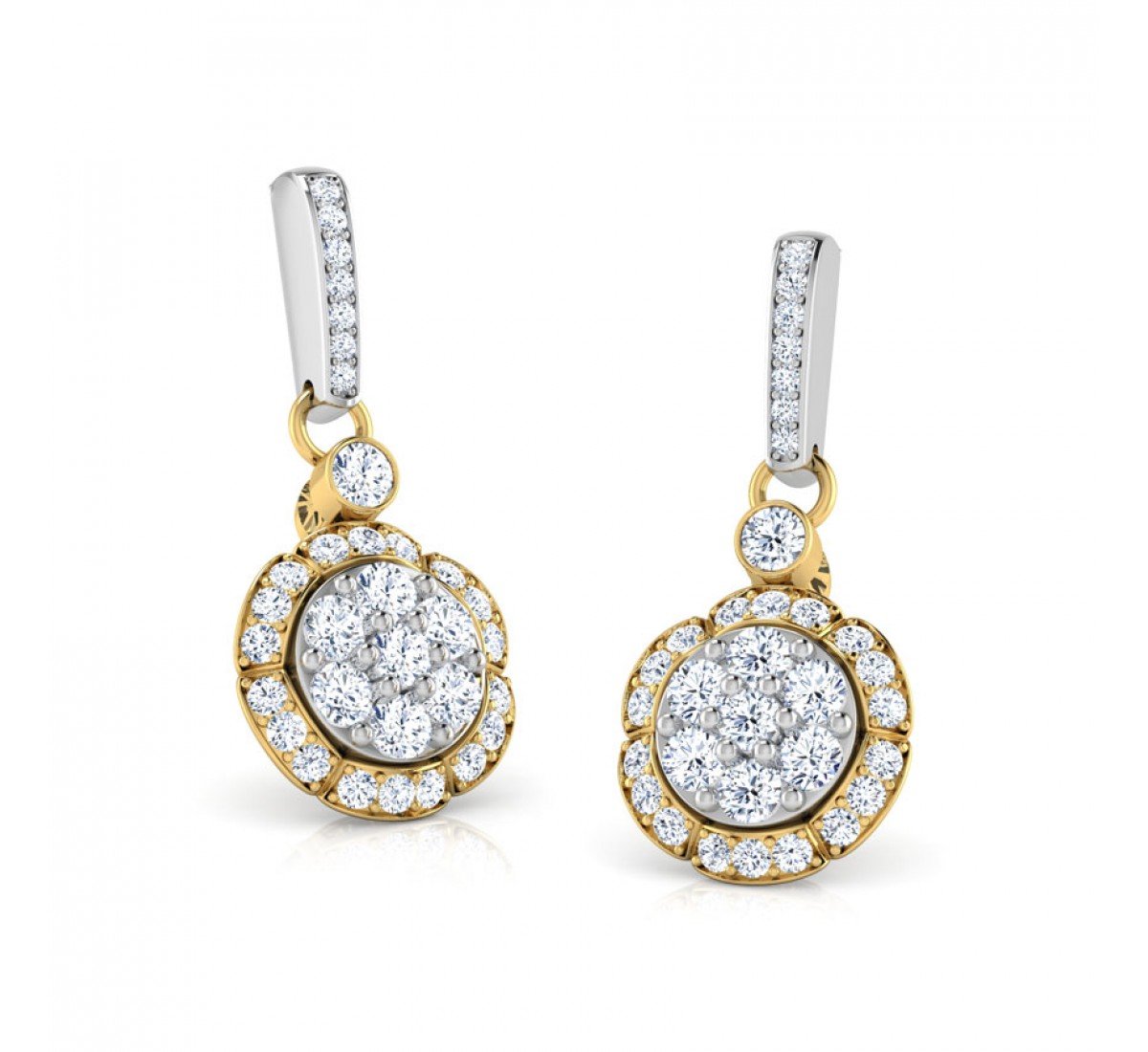 Harmonize Camber Diamond Earrings