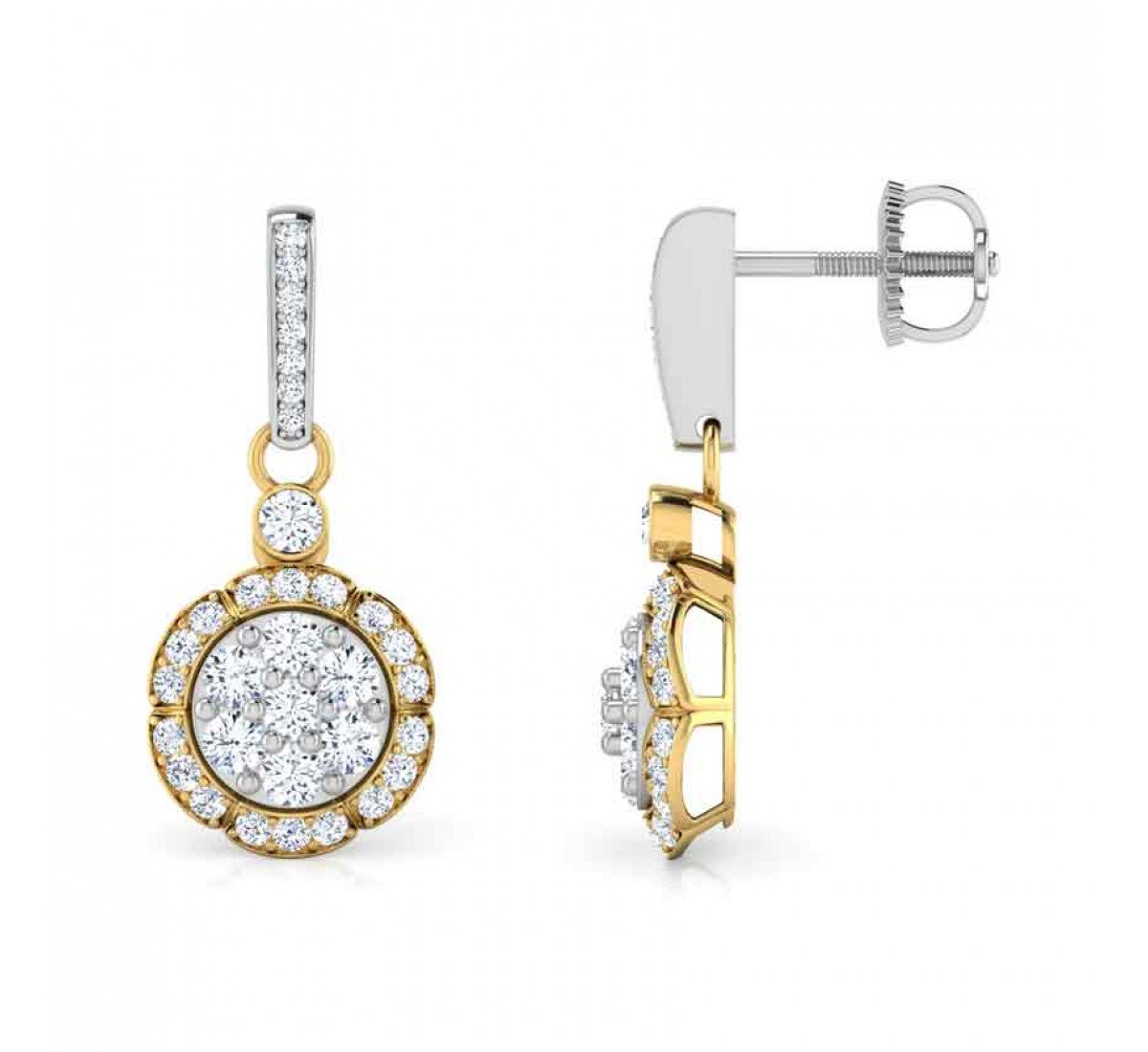 Harmonize Camber Diamond Earrings